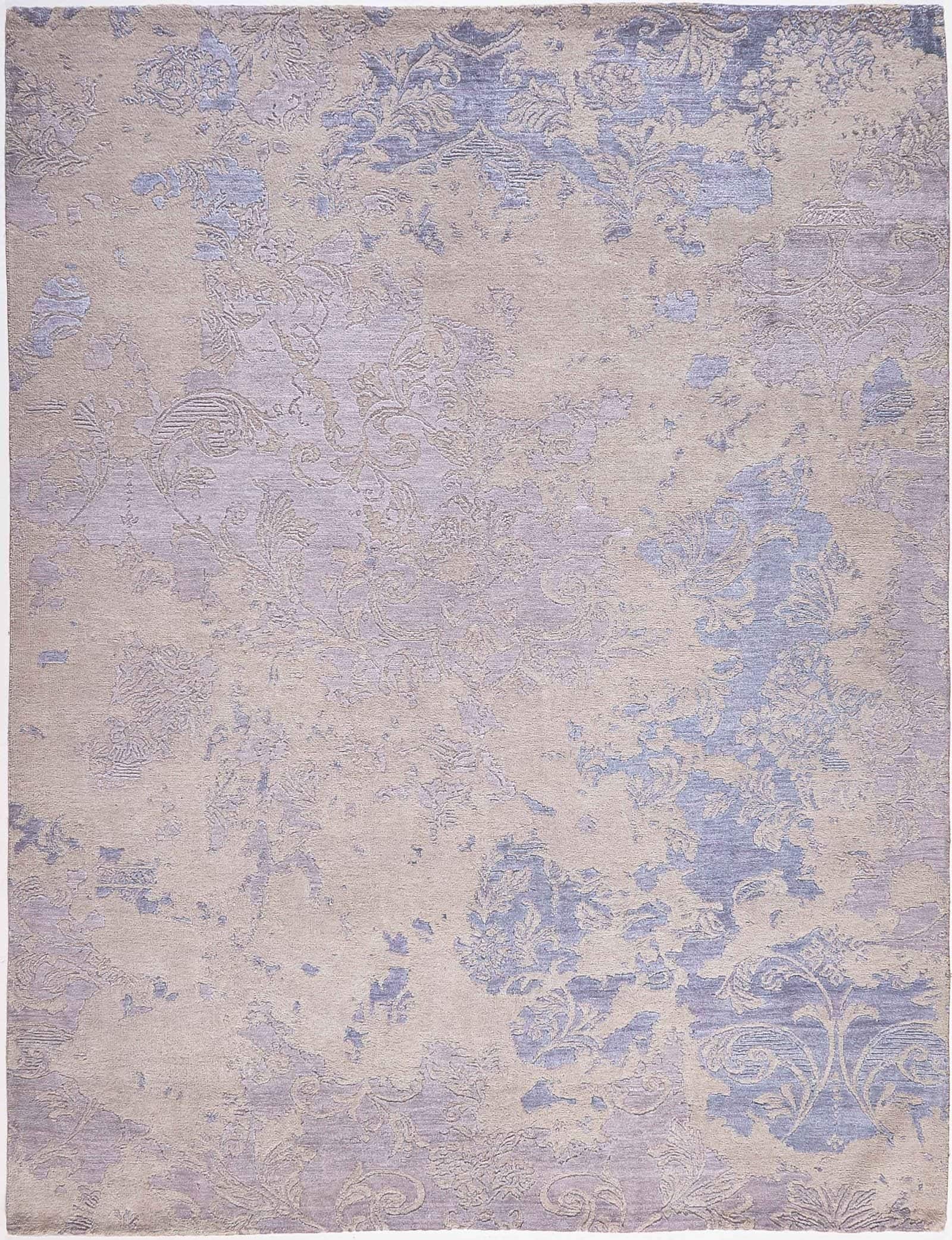 INDIAI AVANT-GARDE LOTUS BLUE KÉZI CSOMÓZÁSÚ SZŐNYEG
