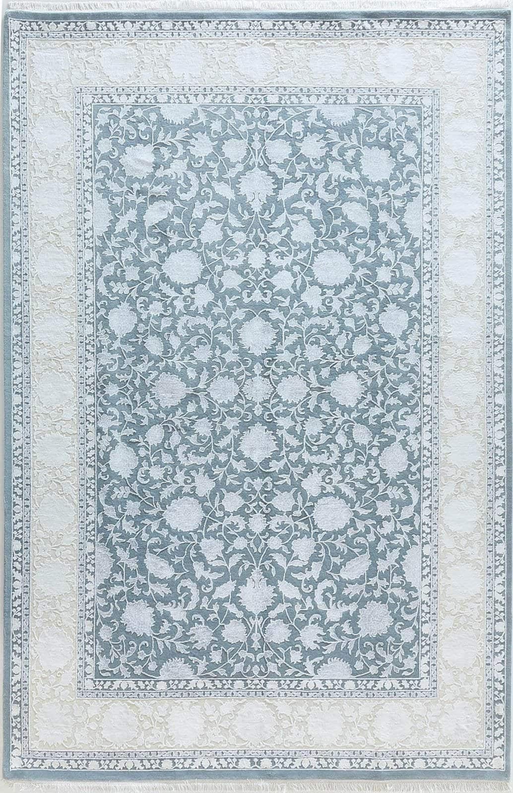 INDIAN AVANT-GARDE ALEMA BLUE HANDMADE CARPET