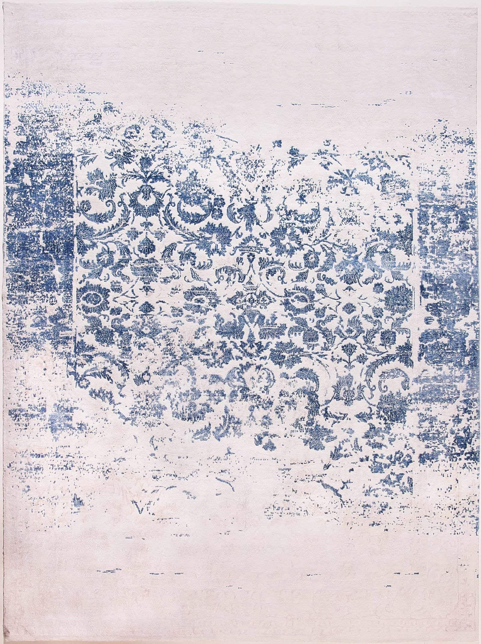 INDIAN AVANT-GARDE FLORAL STREAM HANDMADE CARPET