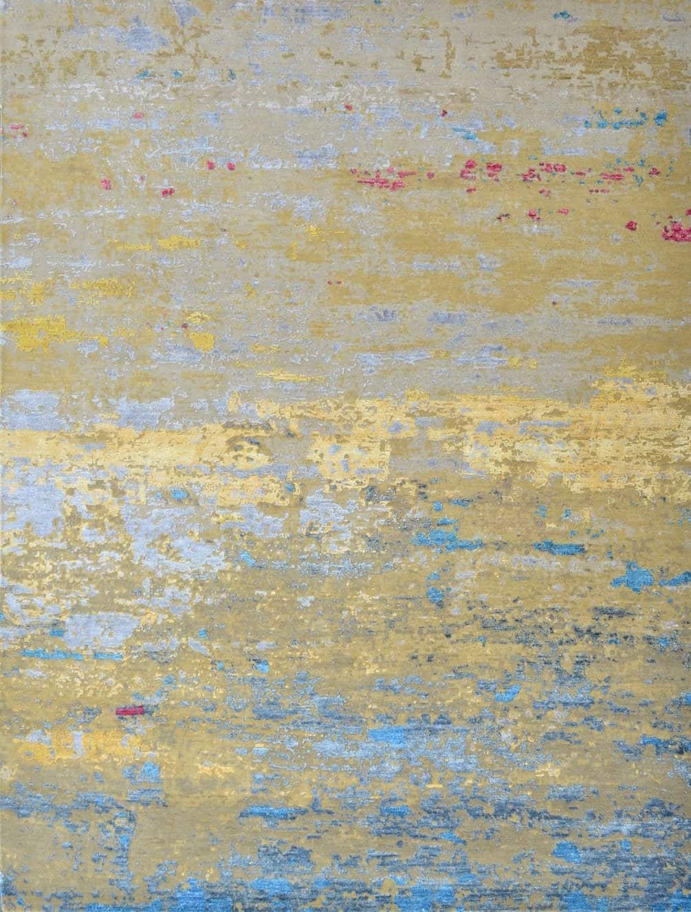 INDIAN AVANT-GARDE ENERGY SHIMMER HANDMADE CARPET (multiple sizes)