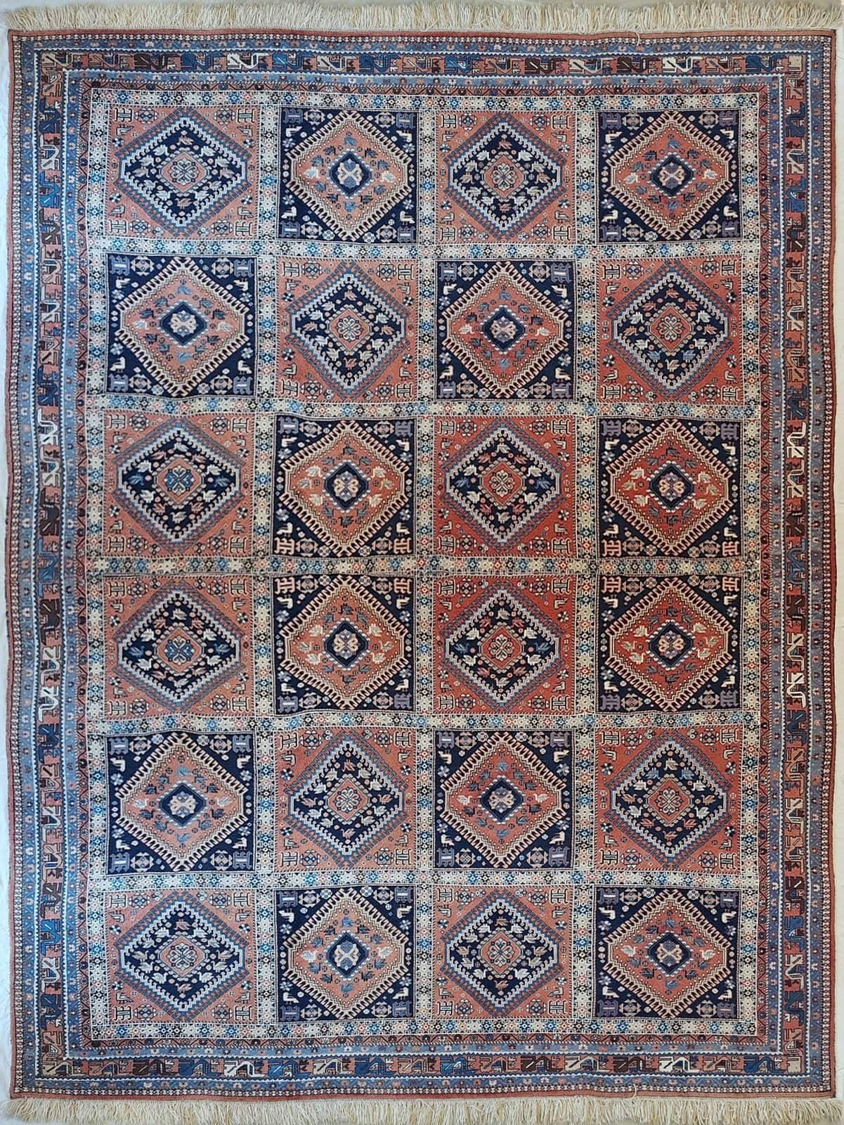 IRANIAN YALAMEH HANDMADE WOOL CARPET