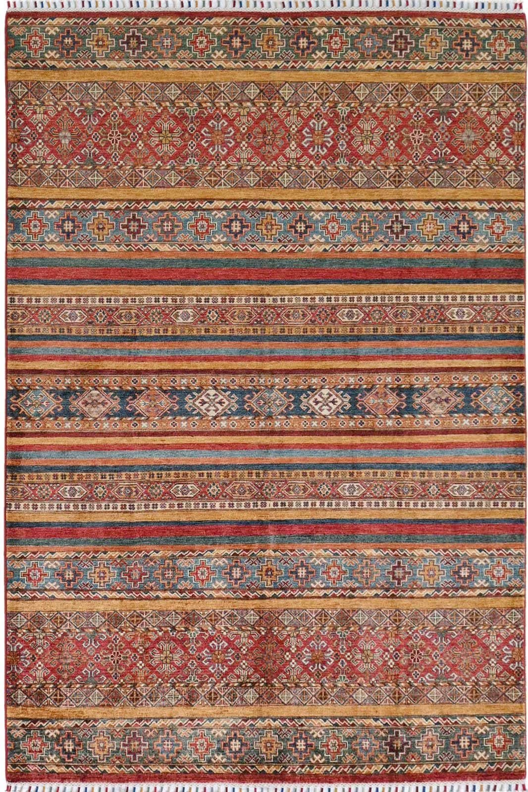 AFGHAN SHIRVAN SHAWL HANDMADE WOOL CARPET