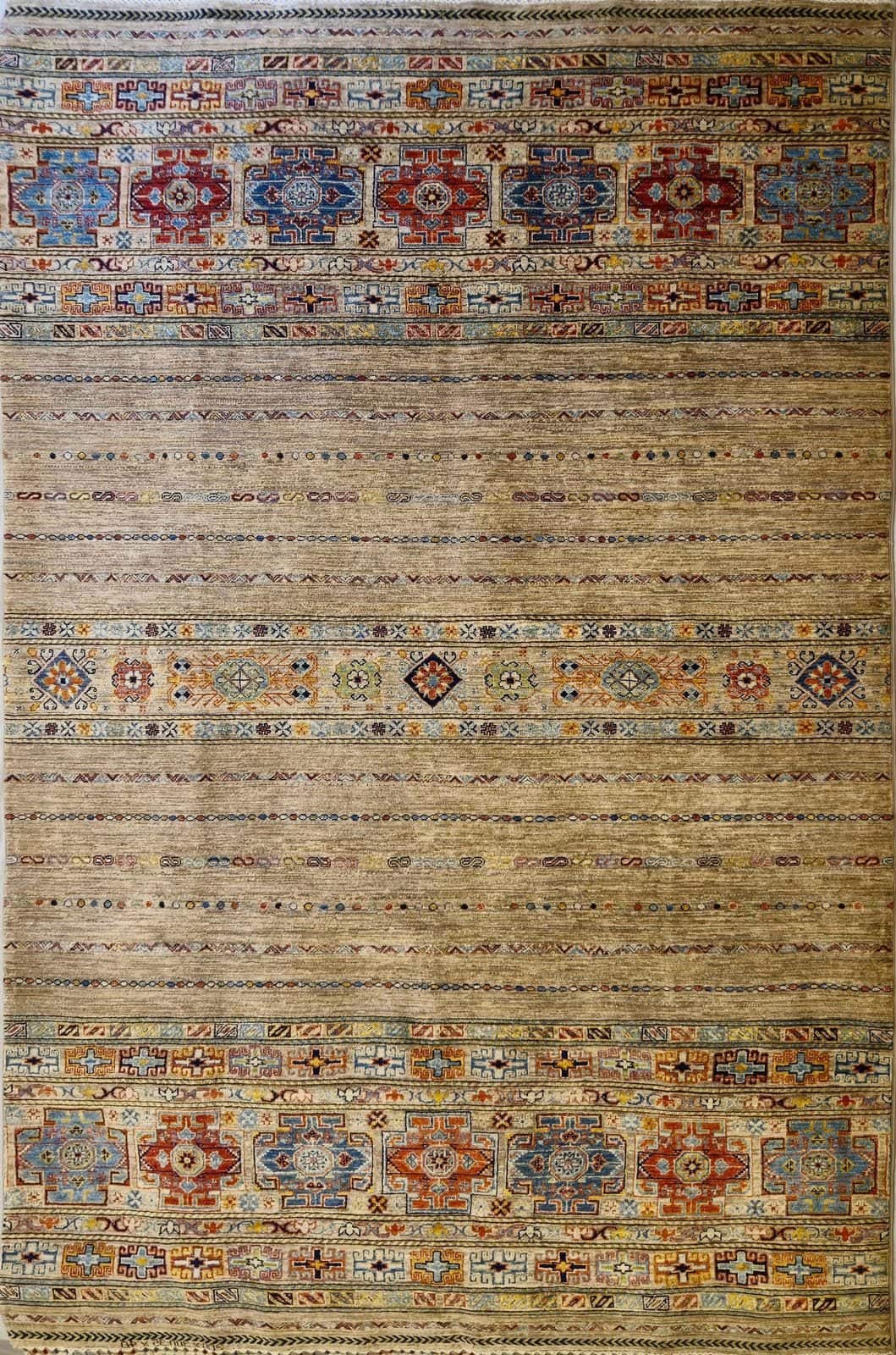 AFGHAN SHIRVAN SHAWL HANDMADE WOOL CARPET