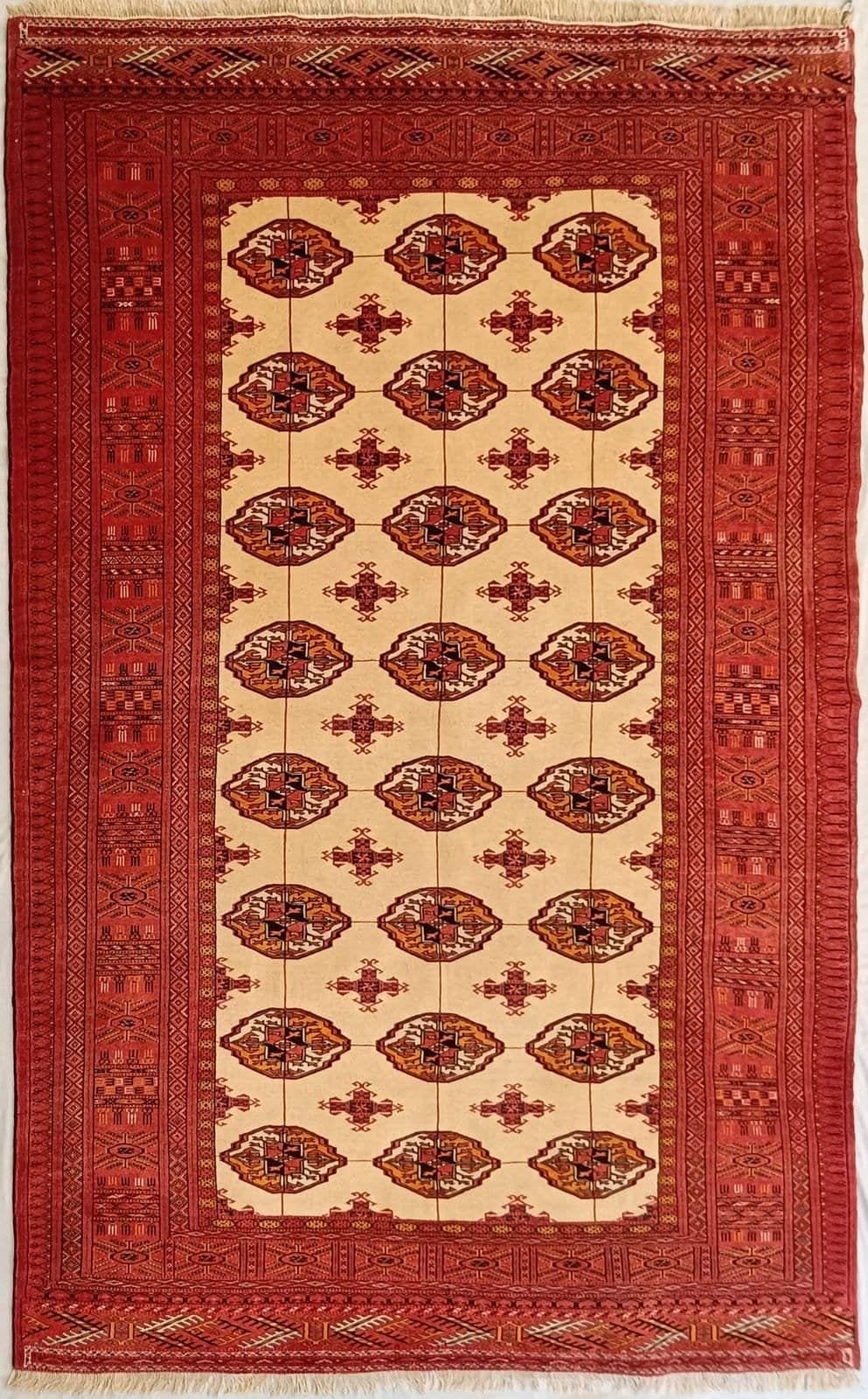IRANIAN TURKEMAN HANDMADE WOOL CARPET