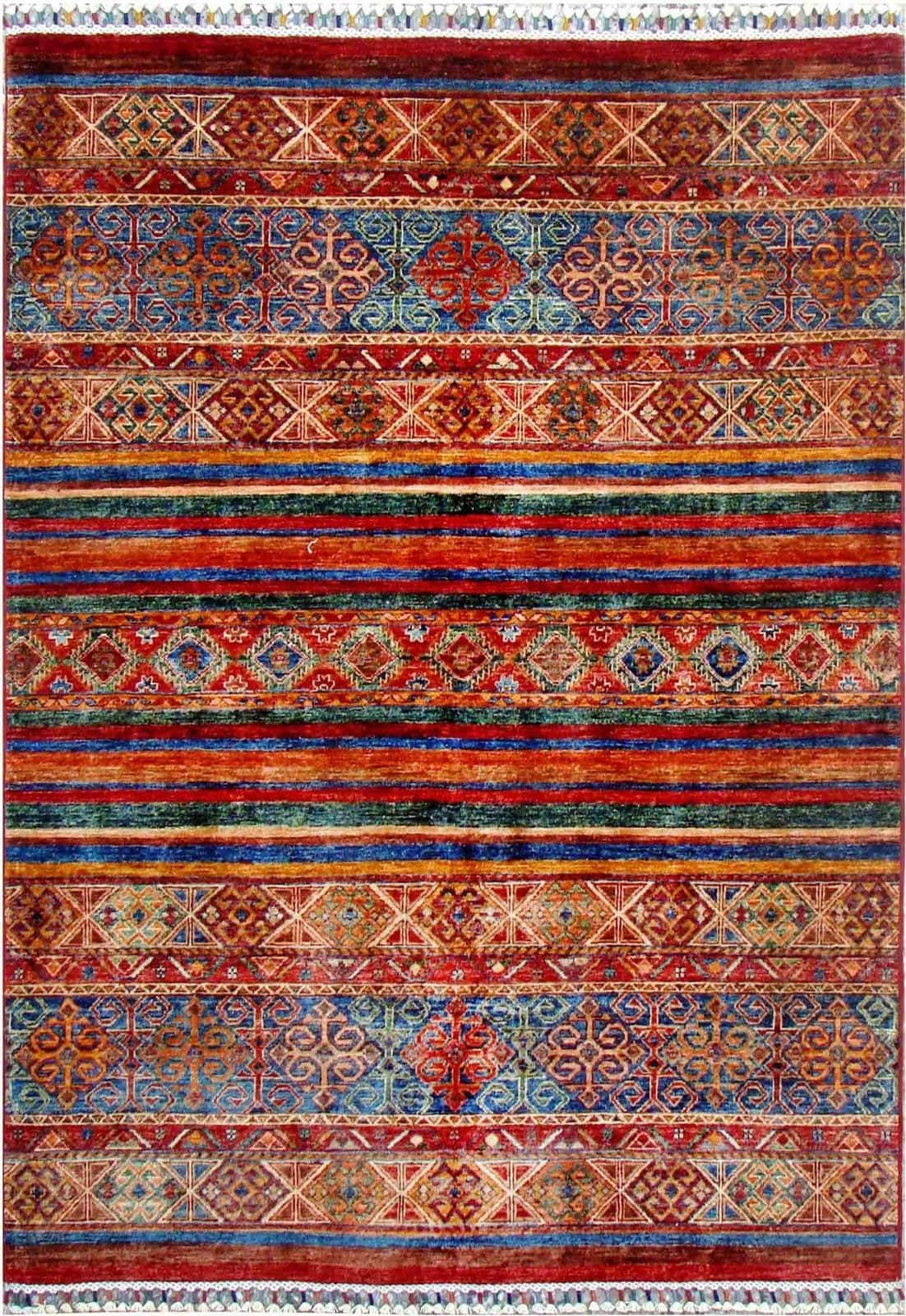 AFGHAN SHIRVAN SHAWL HANDMADE WOOL CARPET