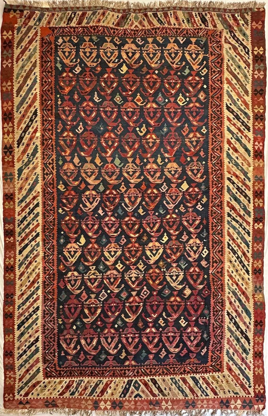 ANTIQUE IRANIAN HANDMADE KILIM