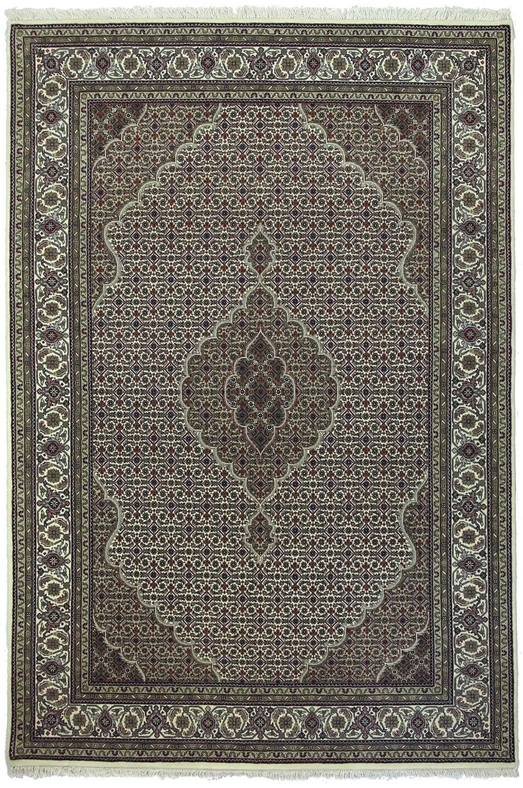 INDIAN TABRIZ HANDMADE WOOL CARPET