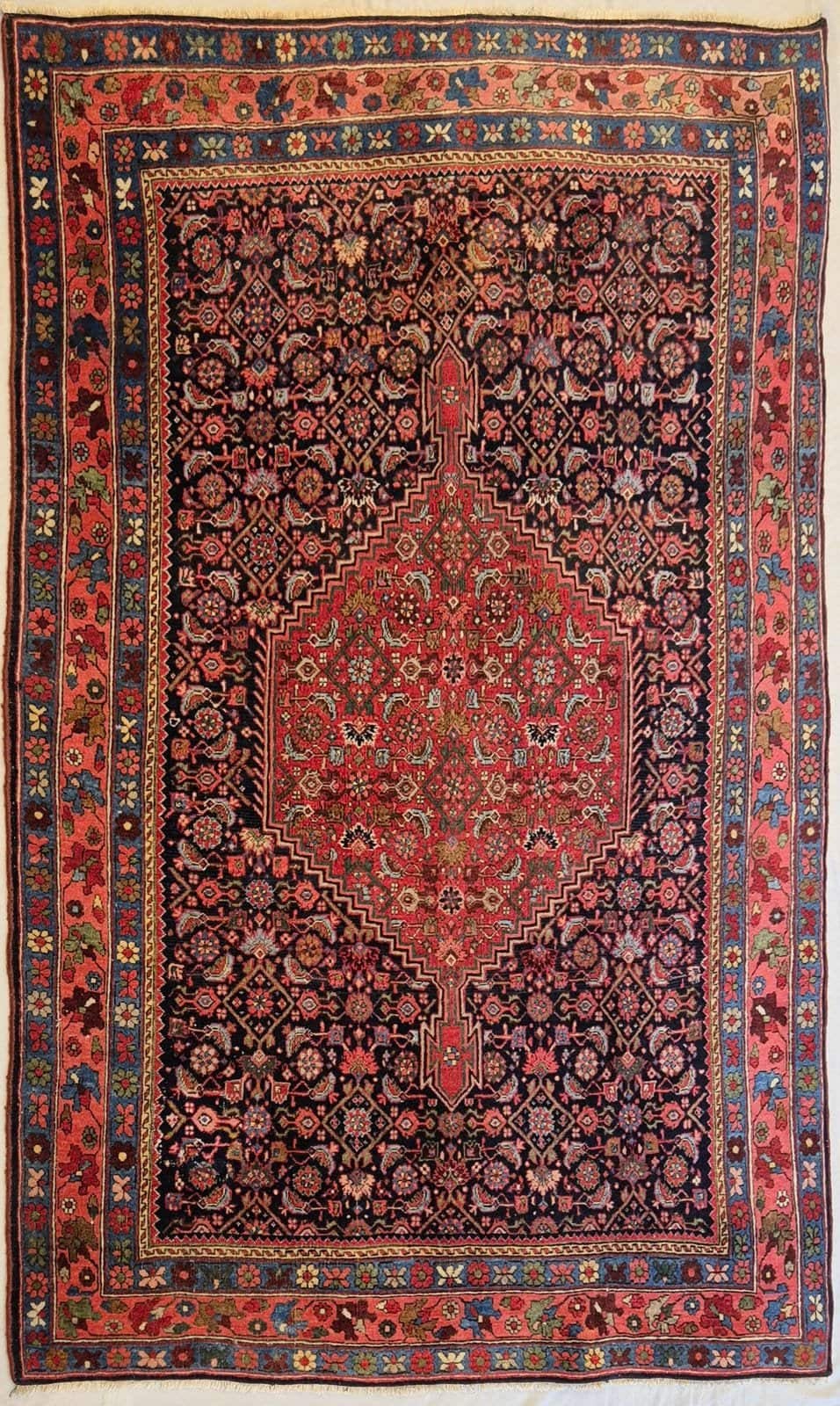 IRANIAN ANTIQUE BIDJAR HANDMADE WOOL CARPET