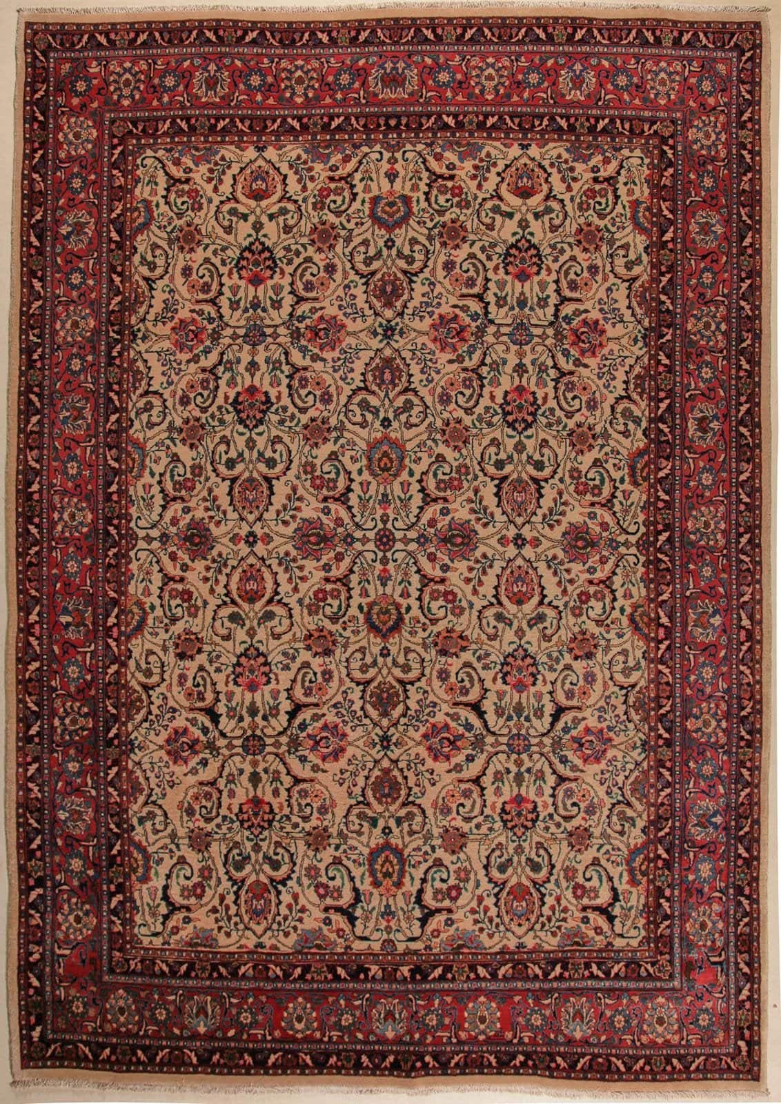 IRANIAN SABZEVAR HANDMADE WOOL CARPET