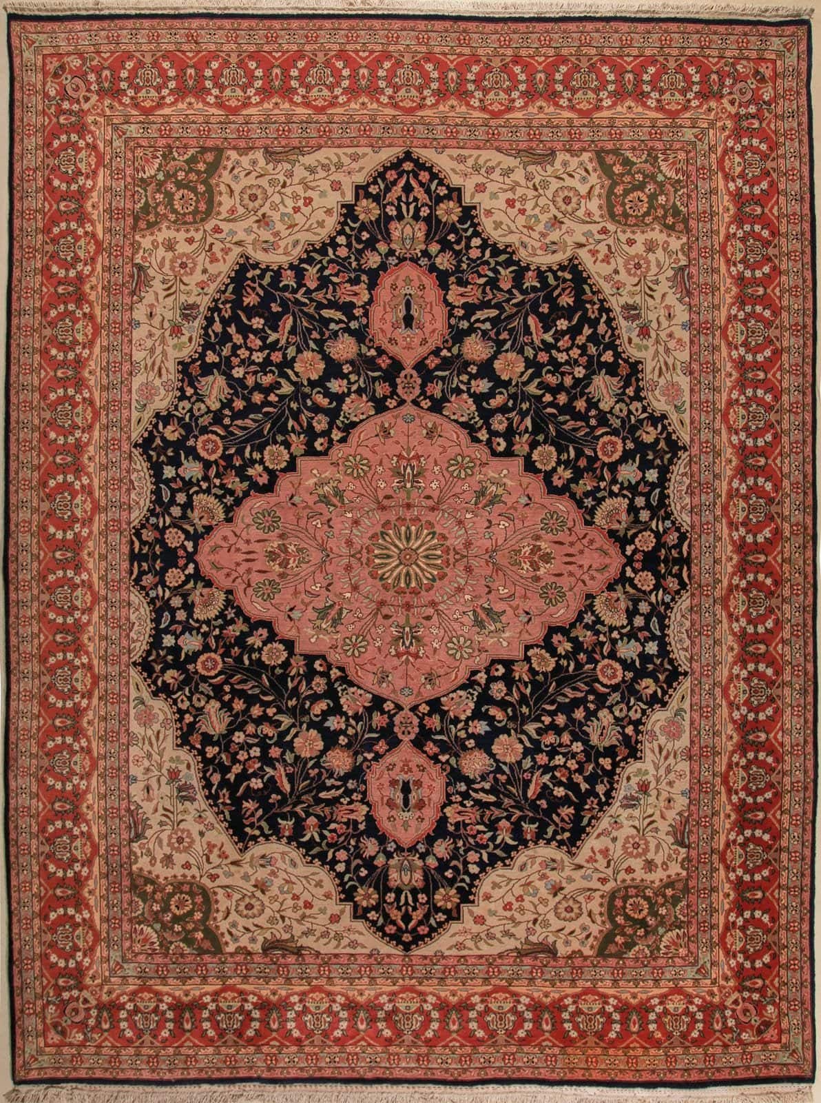 TABRIZ 40-RAJ HANDMADE WOOL CARPET