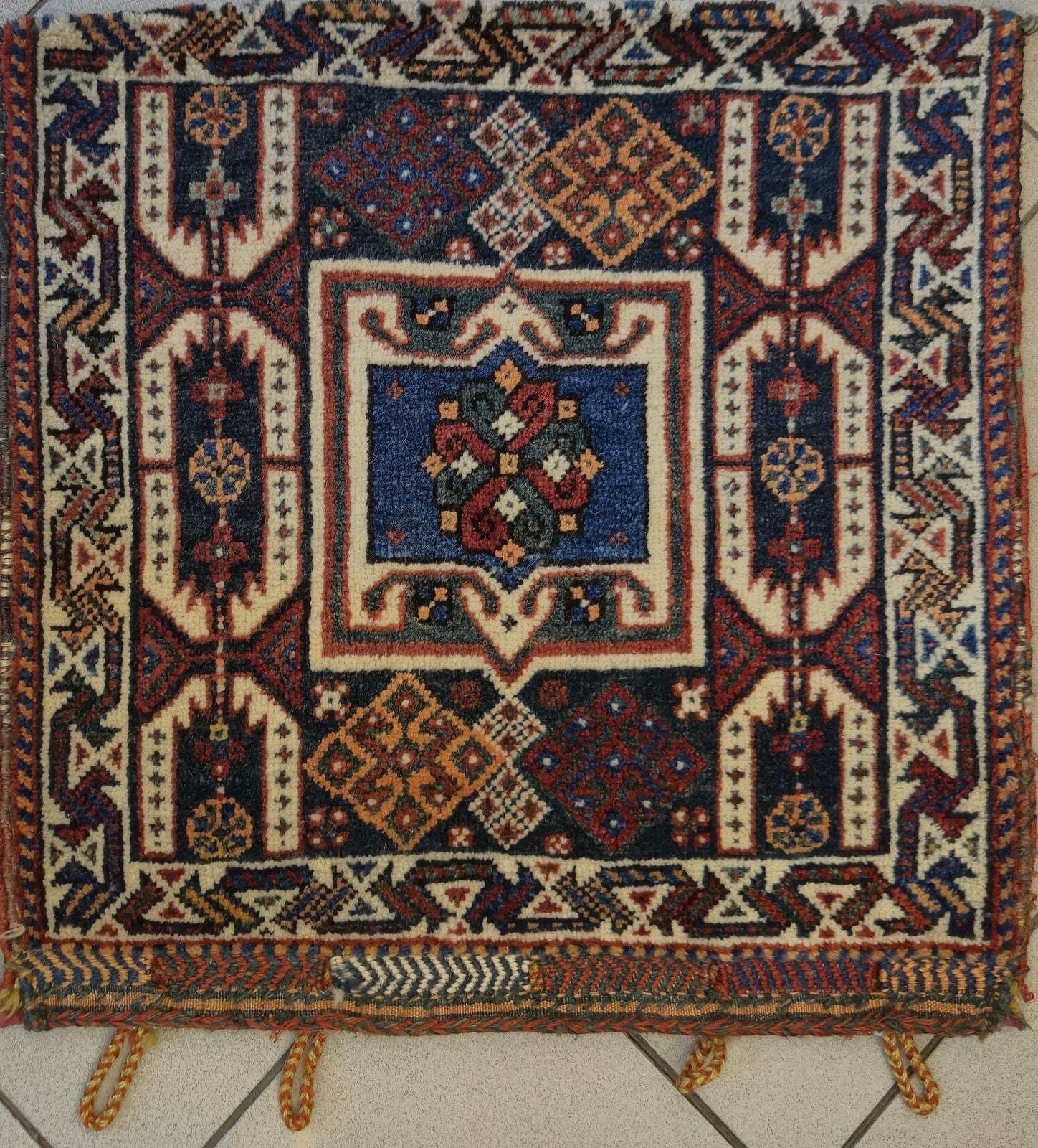 IRANIAN QASHQAI HANDMADE WOOL SADDLE BAG