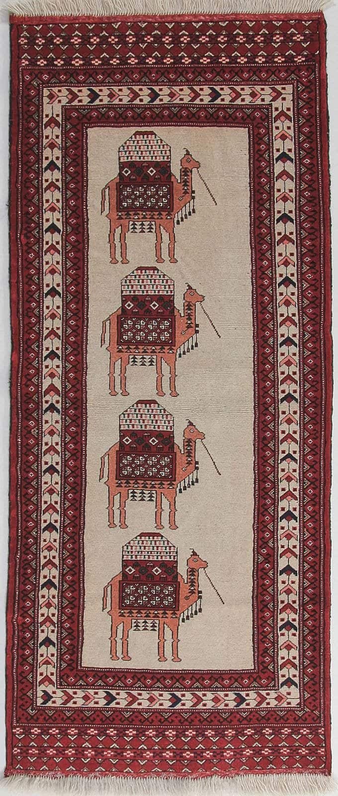 IRANIAN TURKEMAN HANDMADE WOOL CARPET