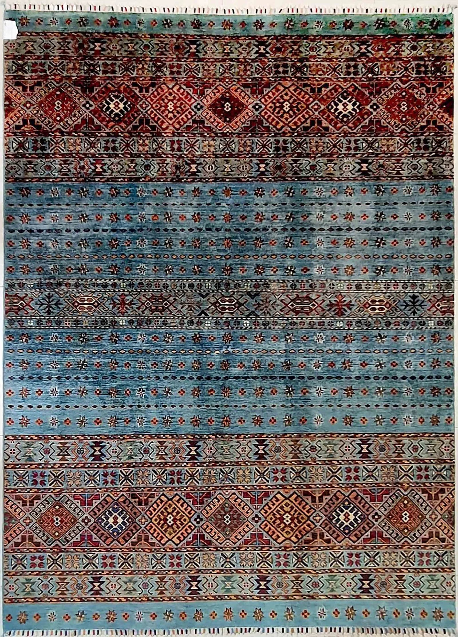 AFGÁN SHIRVAN SHAWL KÉZI CSOMÓZÁSÚ GYAPJÚ SZŐNYEG