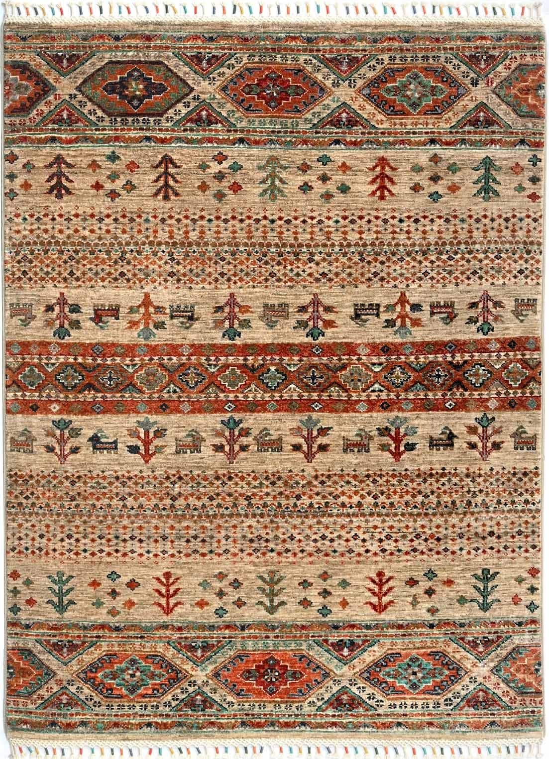 AFGHAN SHIRVAN SHAWL HANDMADE WOOL CARPET