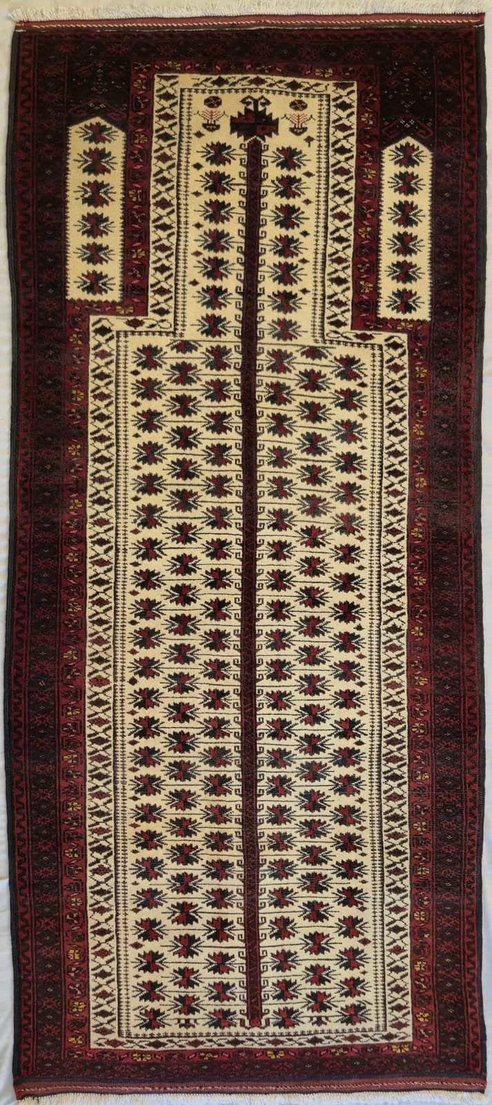 IRANIAN BALOUCH HANDMADE WOOL PRAYER CARPET