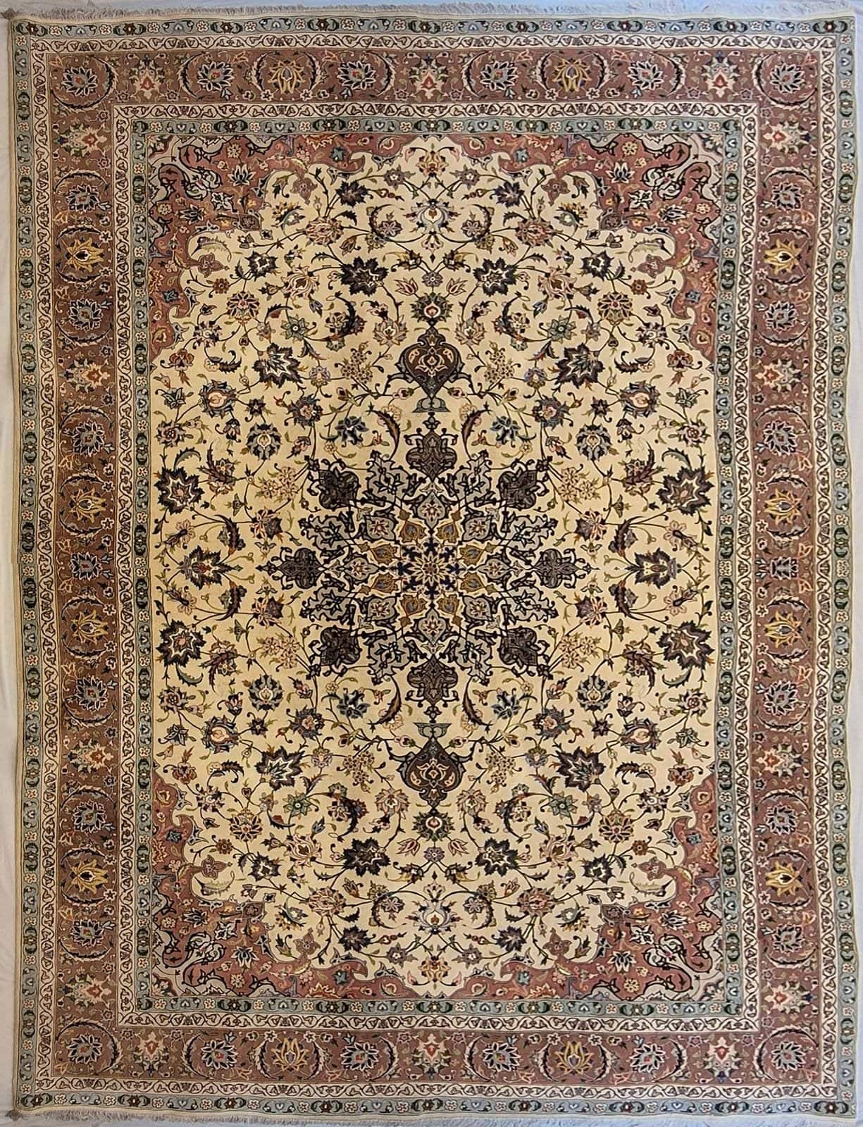 IRANIAN TABRIZ 50-RAJ HANDMADE WOOL CARPET