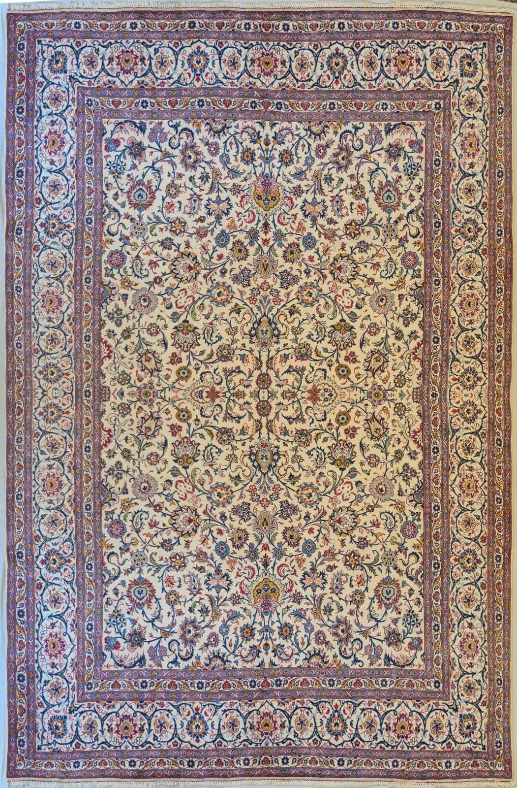 IRANIAN KASHAN HANDMADE WOOL CARPET