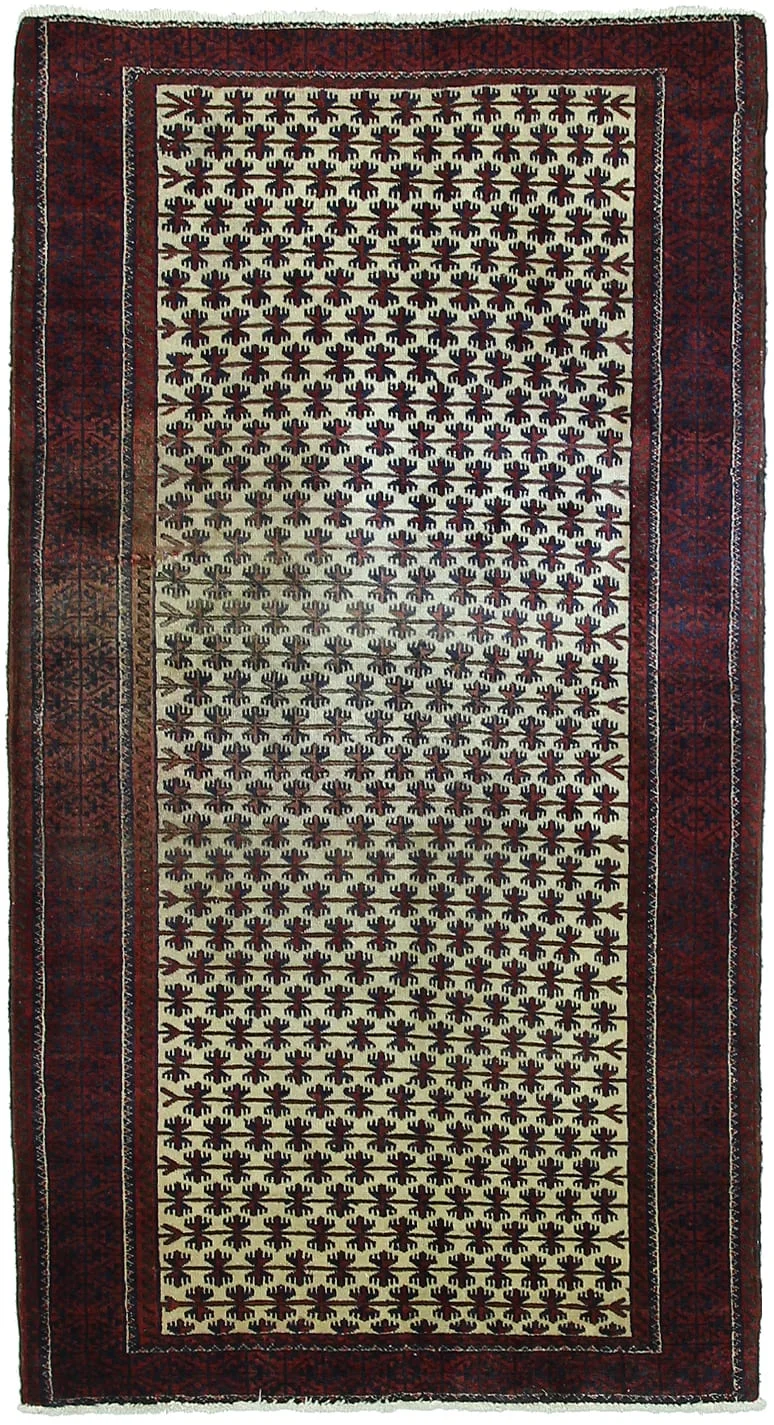 IRANIAN BALOUCH HANDMADE WOOL CARPET