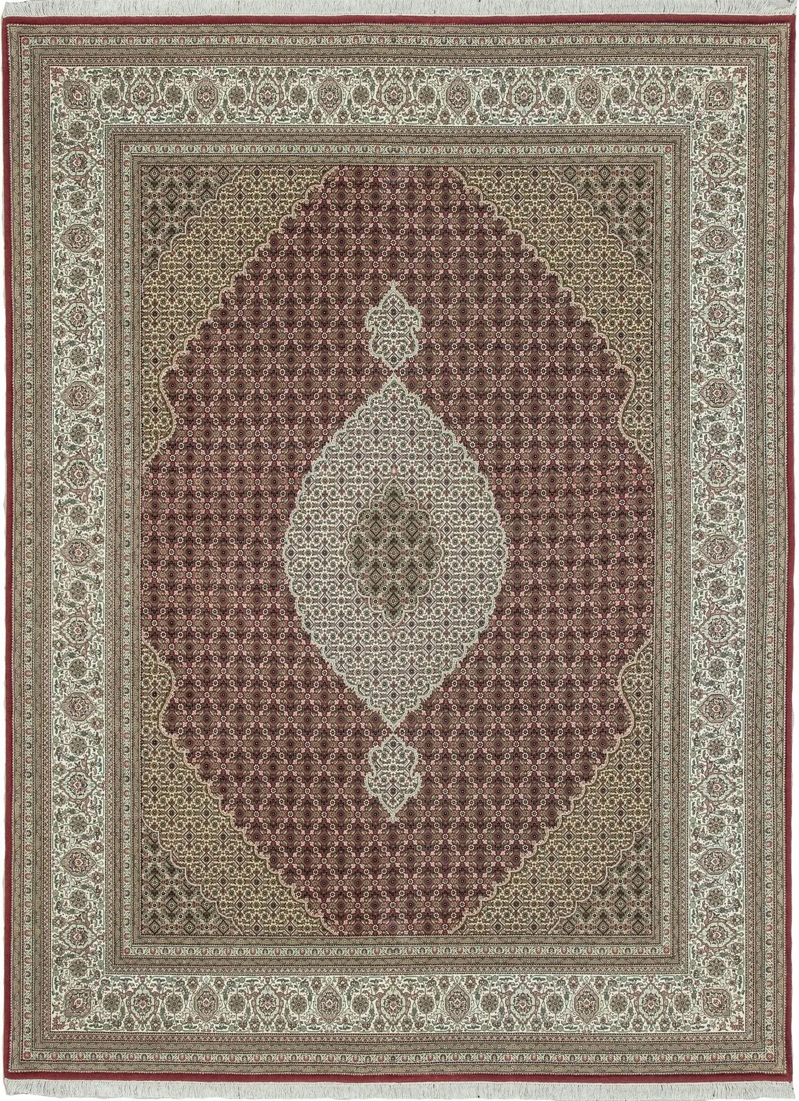 INDIAN TABRIZ MAHI HANDMADE WOOL CARPET