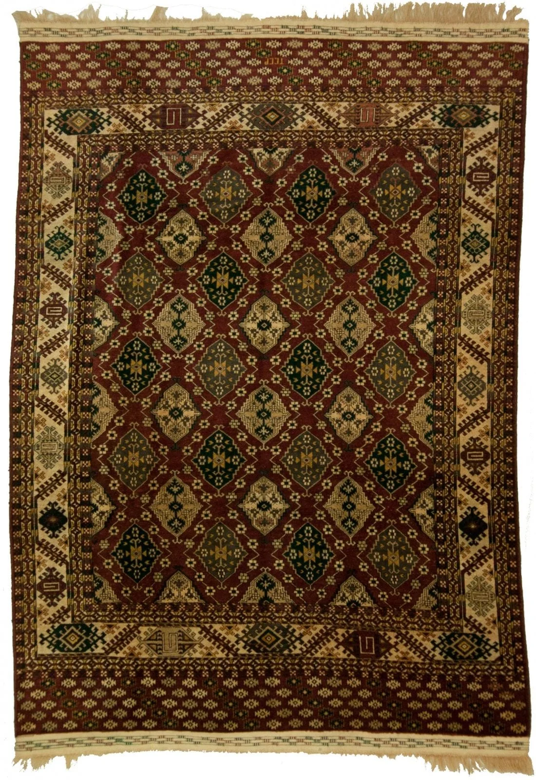 IRANIAN YOMUT HANDMADE WOOL CARPET