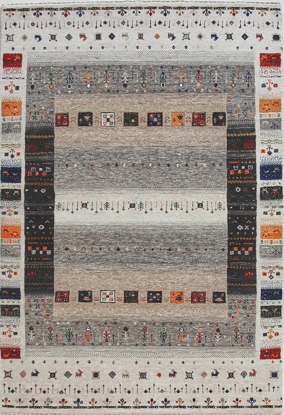 INDIAN LORIBAFT HANDMADE WOOL CARPET (multiple sizes)