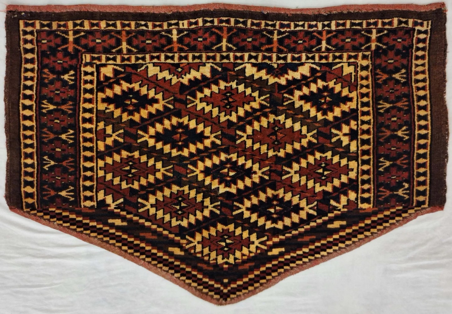 ANTIQUE TURKMENISTAN YOMUT HANDMADE WOOL CARPET