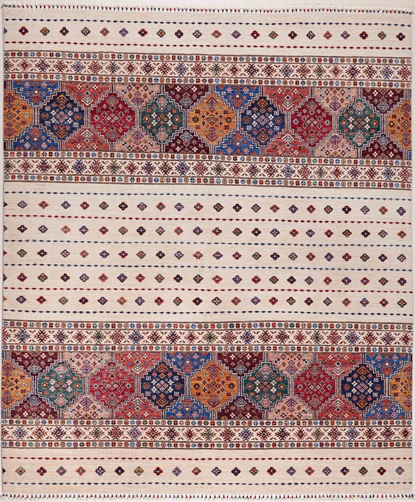 AFGÁN SHIRVAN SHAWL KÉZI CSOMÓZÁSÚ GYAPJÚ SZŐNYEG