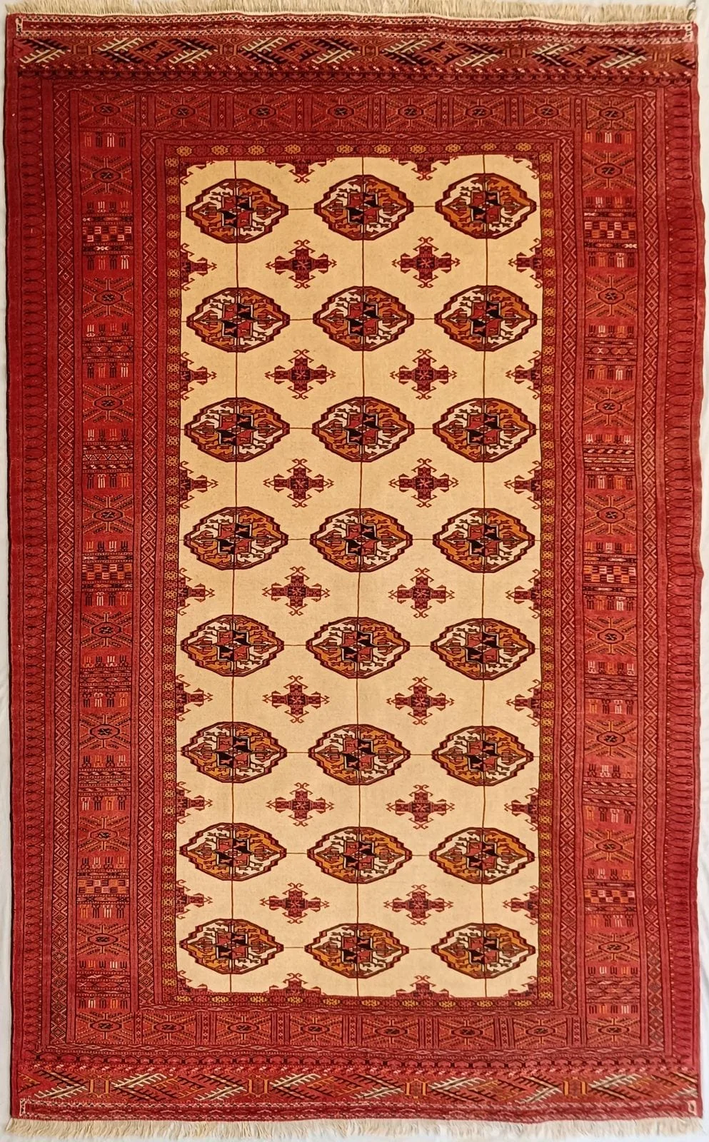 IRANIAN TURKEMAN HANDMADE WOOL CARPET