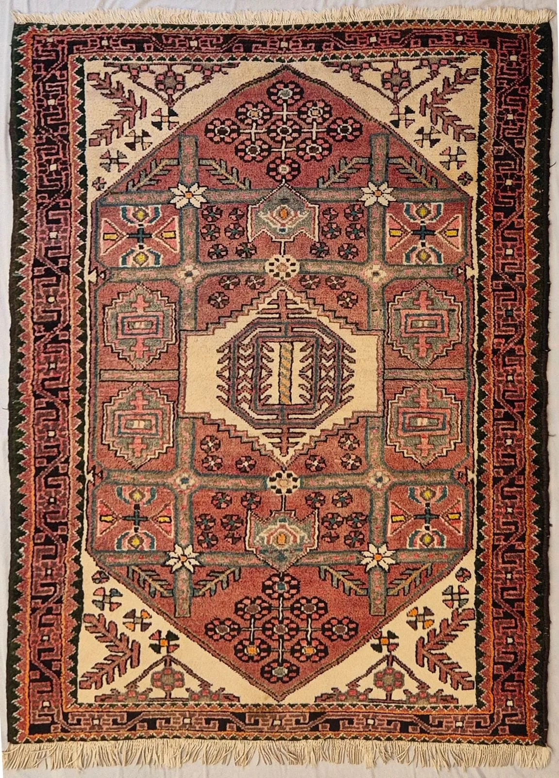 IRANIAN HAMADAN HANDMADE WOOL CARPET