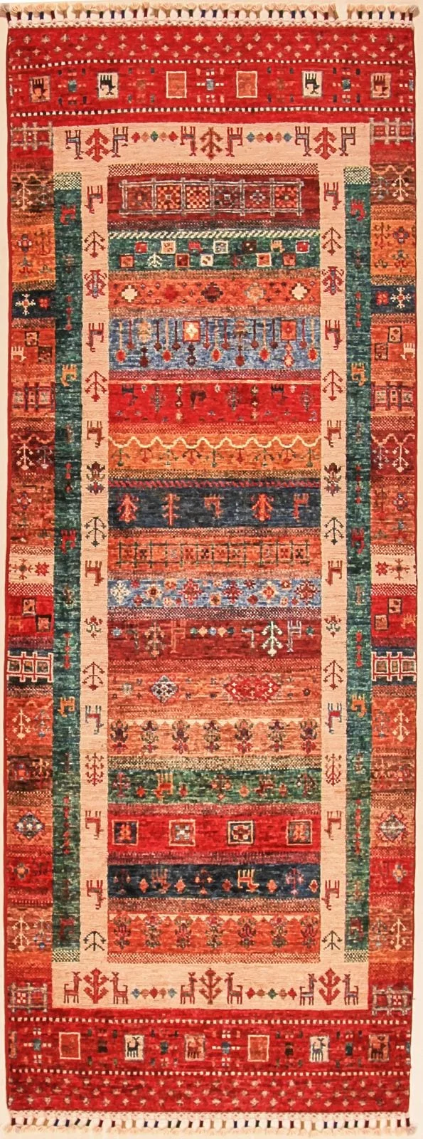 AFGÁN SHIRVAN SHAWL KÉZI CSOMÓZÁSÚ GYAPJÚ SZŐNYEG