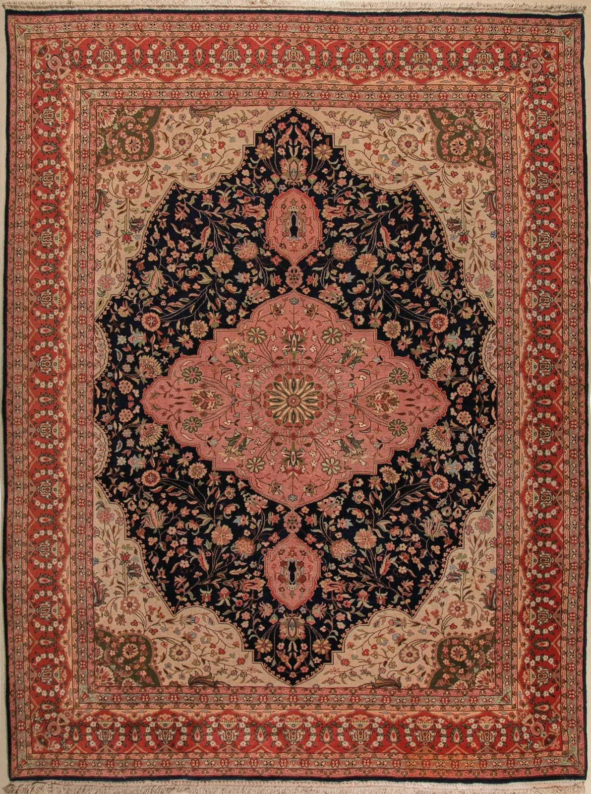 TABRIZ 40-RAJ HANDMADE WOOL CARPET