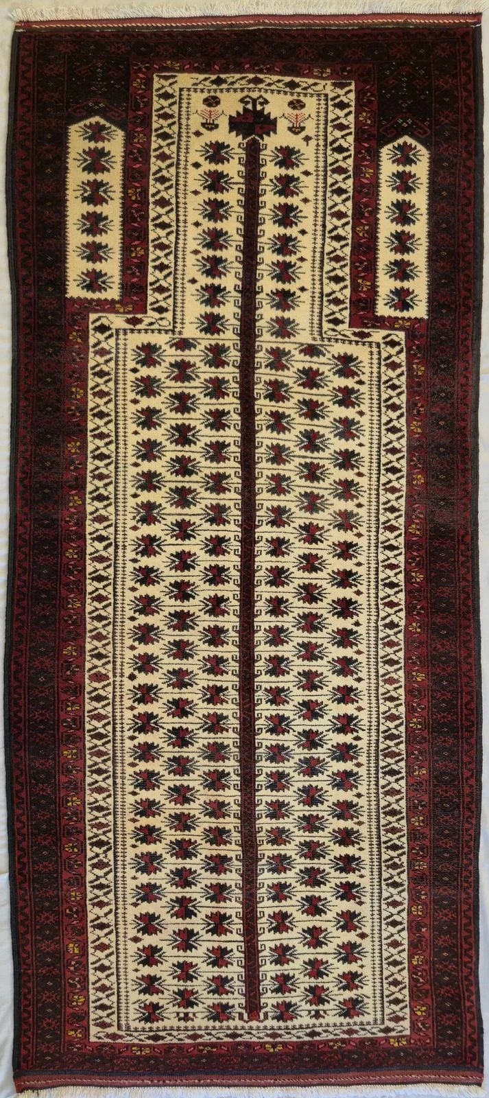 IRANIAN BALOUCH HANDMADE WOOL PRAYER CARPET