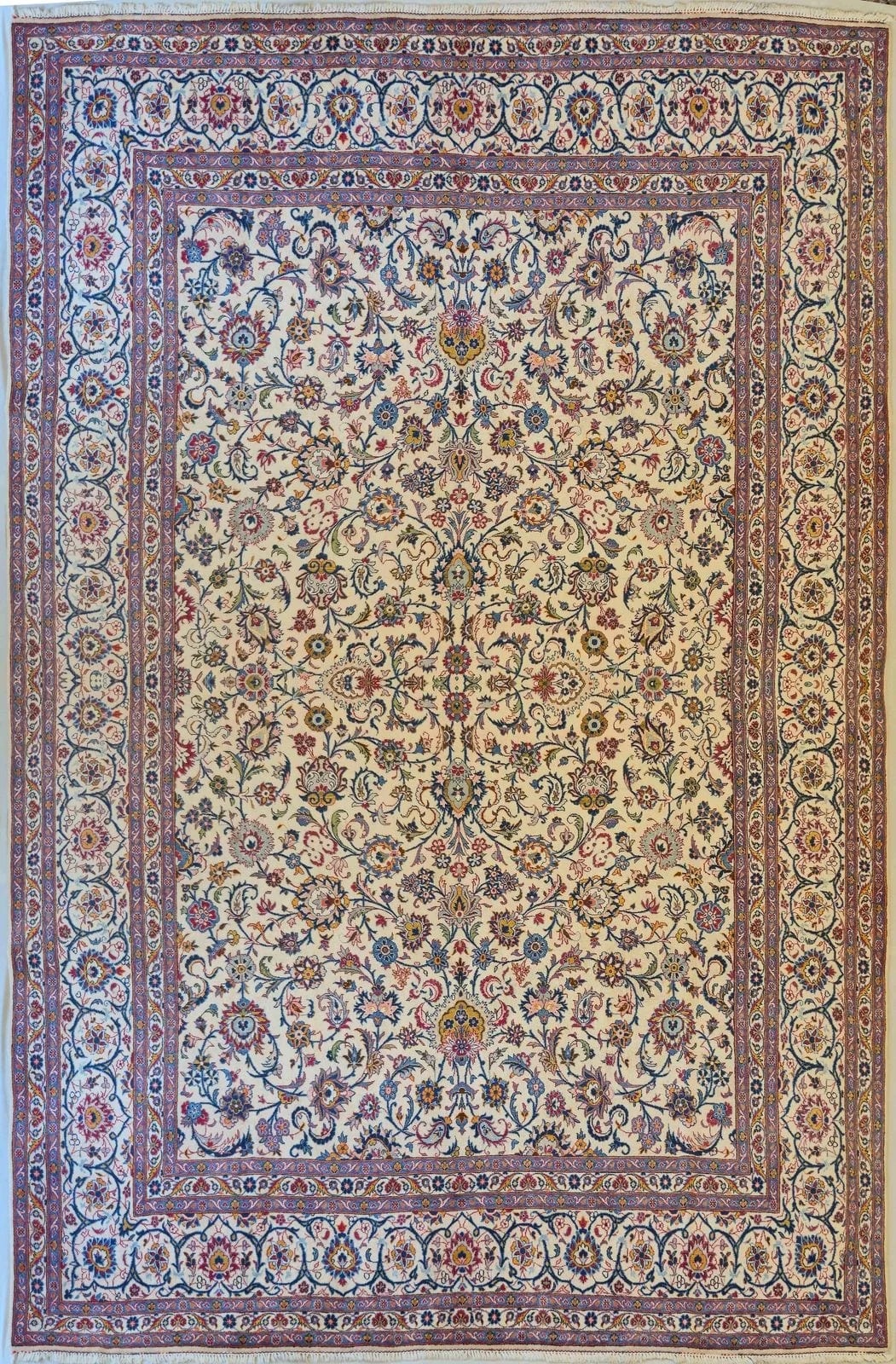 IRANIAN KASHAN HANDMADE WOOL CARPET