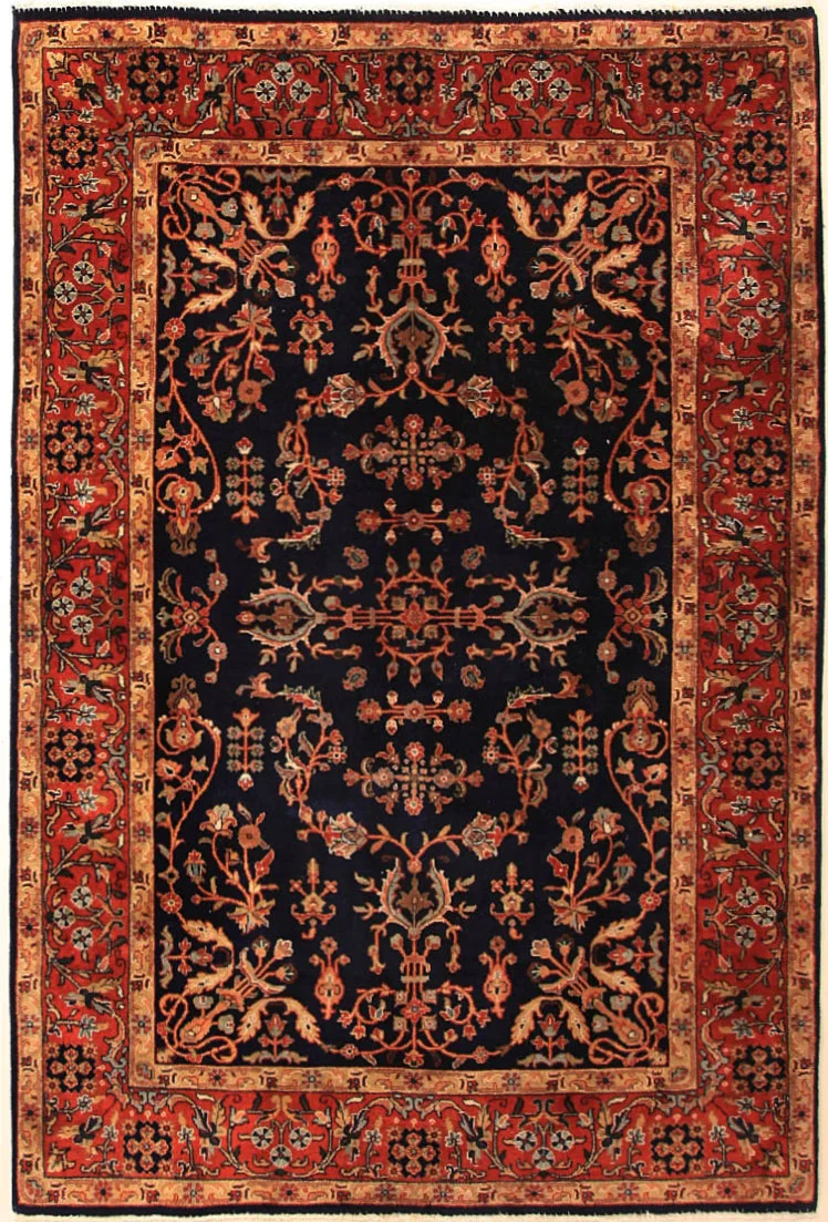 INDIAN SAROUGH MOHAJIRAN HANDMADE WOOL CARPET
