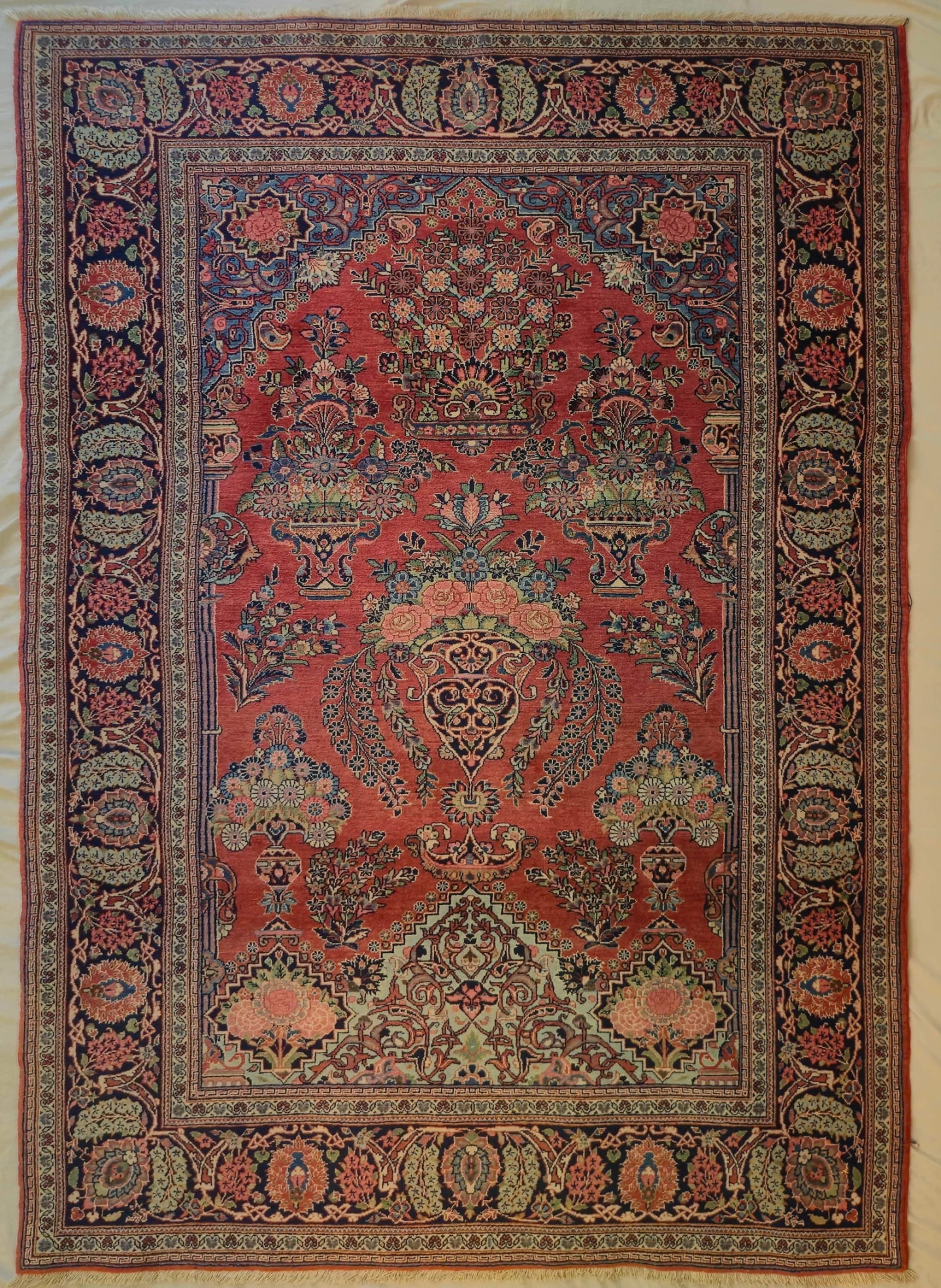 IRANIAN KASHAN HANDMADE WOOL CARPET
