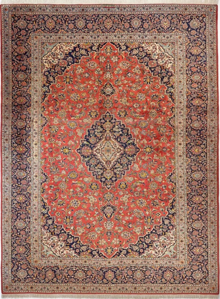 IRANIAN KASHAN HANDMADE WOOL CARPET