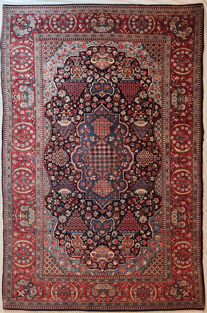 Decorating with an Antique Kashan Rug