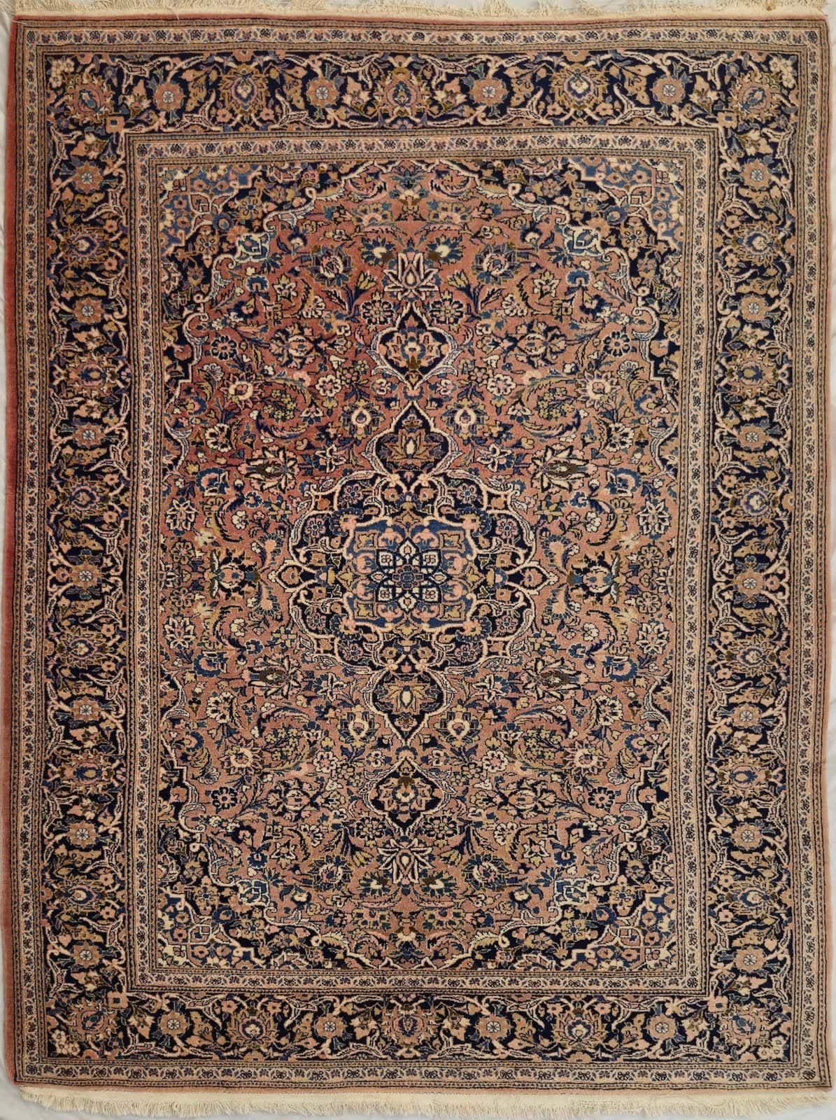 IRANIAN KASHAN HANDMADE WOOL CARPET