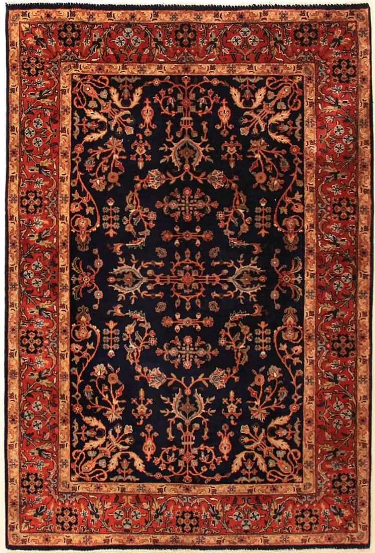 INDIAN SAROUGH MOHAJIRAN HANDMADE WOOL CARPET