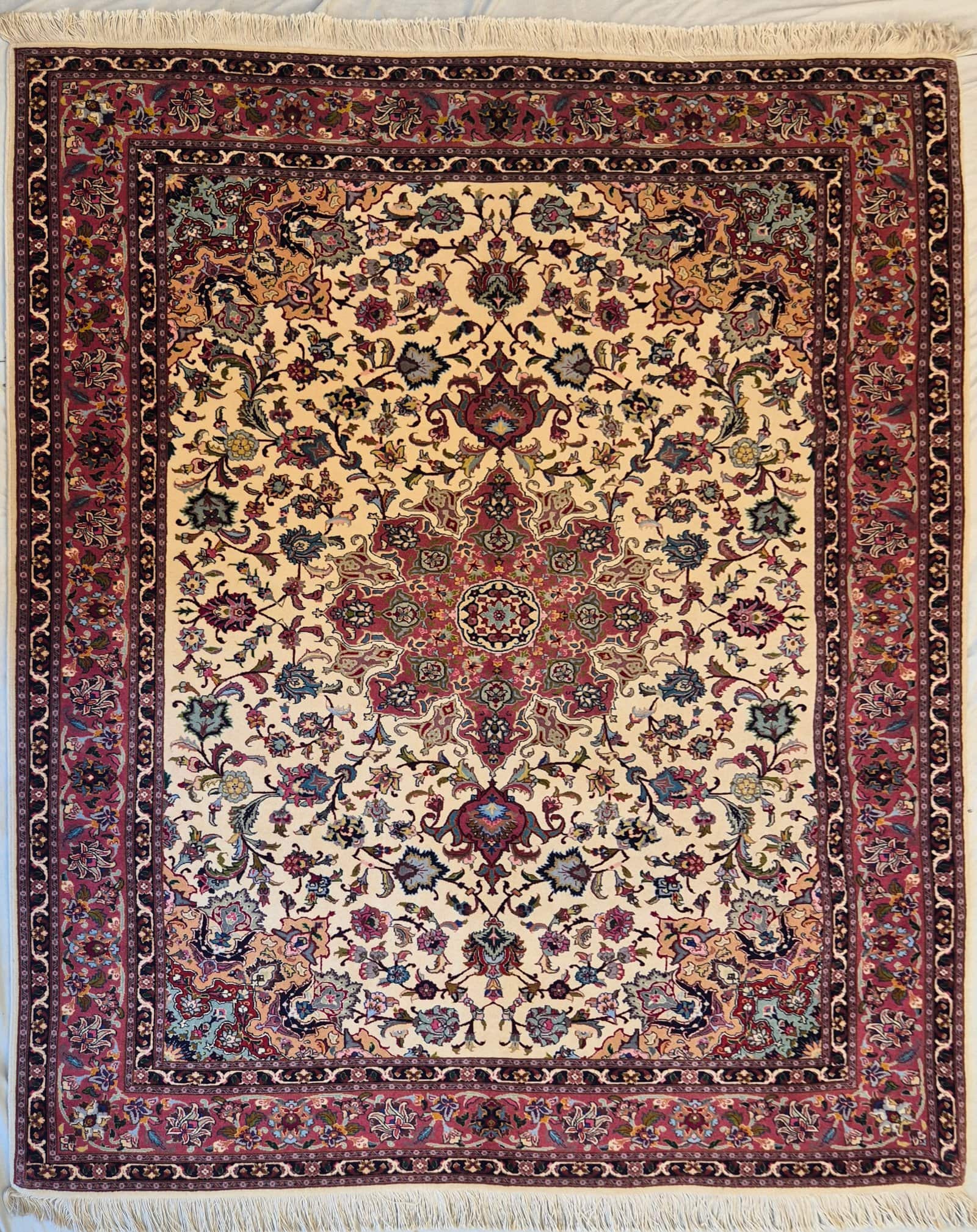 IRANIAN TABRIZ HANDMADE WOOL CARPET