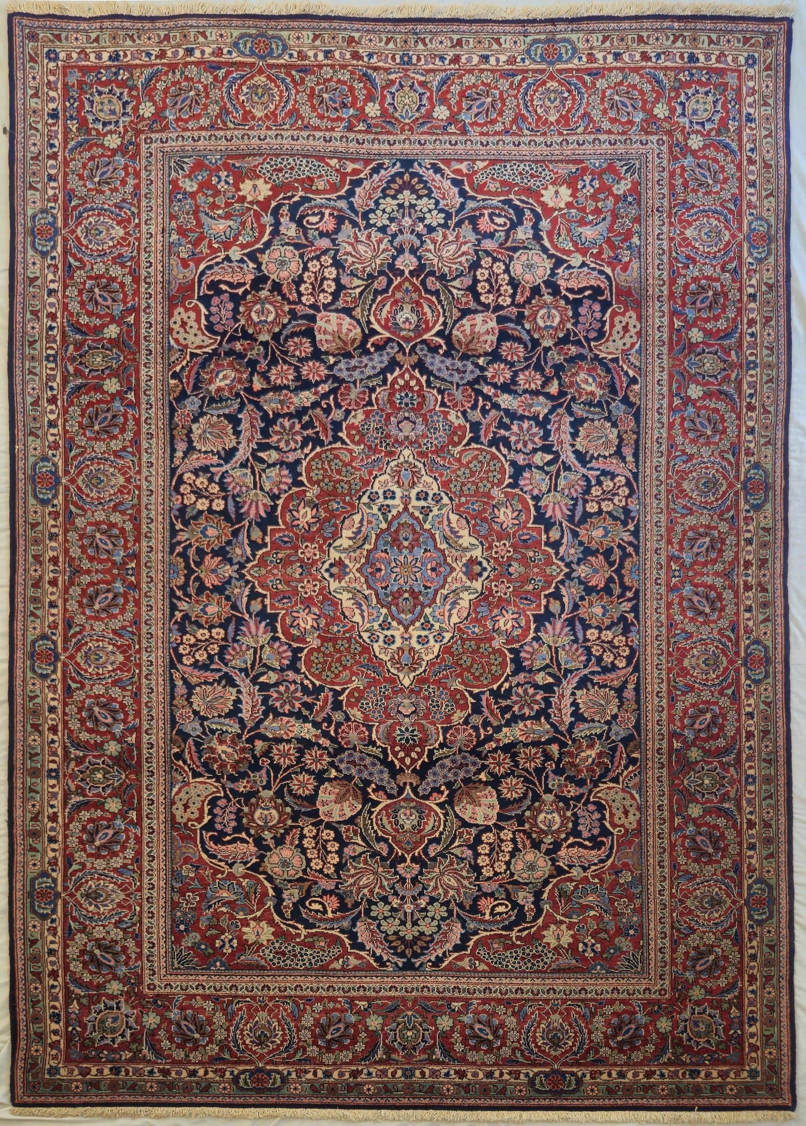 IRÁNI KASHAN KÉZI CSOMÓZÁSÚ GYAPJÚ SZŐNYEG