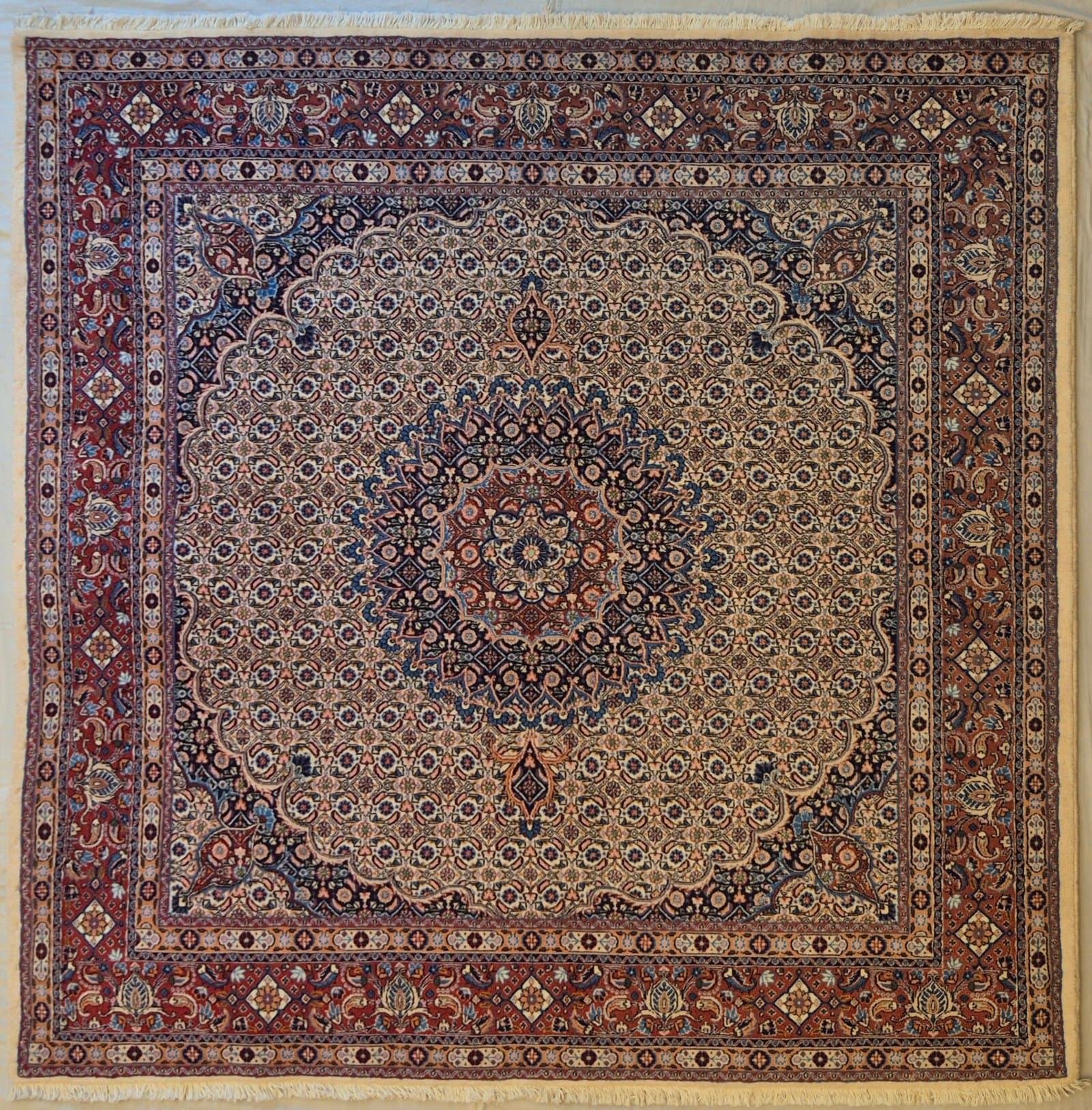 IRANIAN MOUD HANDMADE WOOL CARPET